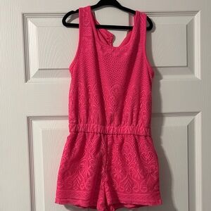 Pink Lace Kids Romper